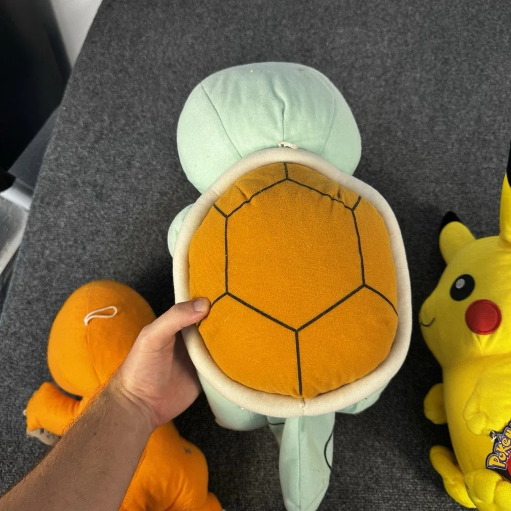 Pokemon Plush Lot of 3 Pikachu Charmander Squirtle Stuffed Animal Toy NWT 14